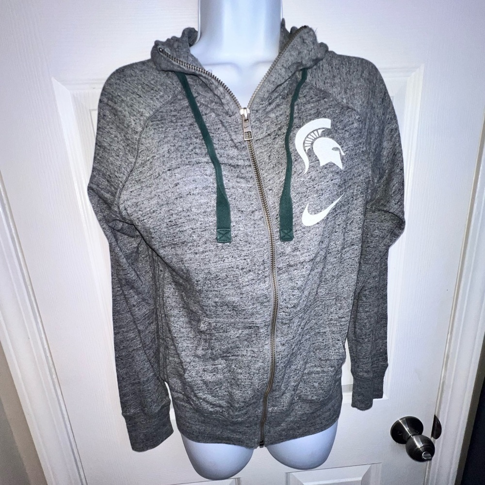 Nike Women’s X Small Michigan State Spartans Gray Vintage Hoodie Sweatshirt XS - Picture 12 of 13